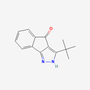 3-(tert-Butyl)indeno[3,2-c]pyrazol-4-one structure, CAS 56767-21-6