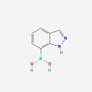 1H-indazol-7-yl-7-boronicacid structure, CAS 915411-01-7