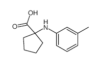 1-m-Tolylaminocyclopentanecarboxylicacid structure, CAS 500283-74-9