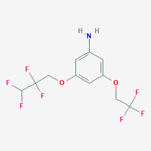 3-(2,2,3,3-Tetrafluoropropoxy)-5-(2,2,2-trifluoro--ethoxy)phenylamine structure, CAS 438530-73-5
