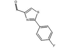2-(4-fluorophenyl)thiazole-4-carbaldehyde structure, CAS 875858-80-3