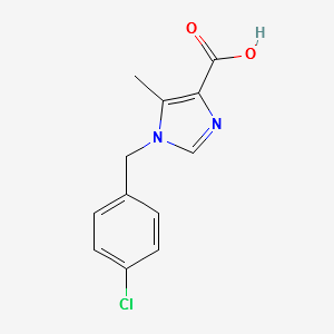 1-(4-Chlorobenzyl)-5-methylimidazole-4-carboxylicacid structure, CAS 883088-79-7