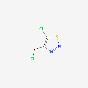 5-Chloro-4-(chloromethyl)-1,2,3-thiadiazole structure, CAS 88127-85-9