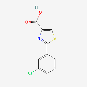 2-(3-chlorophenyl)thiazole-4-carboxylicacid structure, CAS 845885-82-7