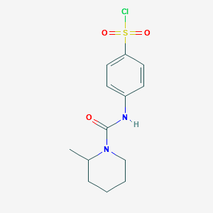 4-[(2-Methylpiperidine-1-carbonyl)amino]benzenesulfonylchloride structure, CAS 728864-65-1