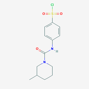 4-[(3-Methylpiperidine-1-carbonyl)amino]benzenesulfonylchloride structure, CAS 728864-64-0