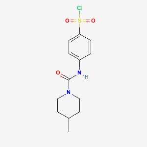 4-[(4-Methylpiperidine-1-carbonyl)amino]benzenesulfonylchloride structure, CAS 728864-67-3