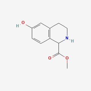 Methyl6-hydroxy-1,2,3,4-tetrahydroisoquinoline-1-carboxylate structure, CAS 350014-18-5