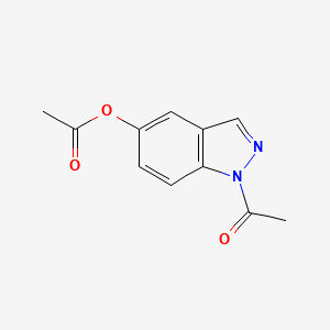 1-acetyl-1H-indazol-5-ylacetate structure, CAS 36174-07-9