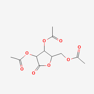 2-(acetoxymethyl)-5-oxotetrahydrofuran-3,4-diyldiacetate structure, CAS 394739-29-8