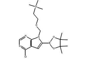 N-methyl-6-(4,4,5,5-tetramethyl-1,3,2-dioxaborolan-2-yl)pyrido[2,3-d]pyrimidin-2-amine structure, CAS 882670-91-9