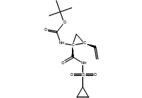 tert-butyl(1R,2S)-1-(cyclopropylsulfonylcarbamoyl)-2-vinylcyclopropylcarbamate structure, CAS 630421-48-6