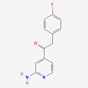 1-(2-Aminopyridin-4-yl)-2-(4-fluorophenyl)-ethanone structure, CAS 452056-80-3