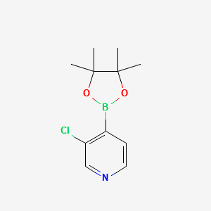 3-Chloro-4-(4,4,5,5,-thtramethyl-[1,3,2]dioxaborolan-2-yl)pyridine structure, CAS 458532-90-6