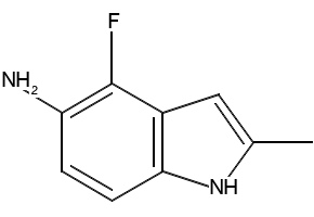 5-Amino-4-fluoro-2-methylindole structure, CAS 398487-76-8
