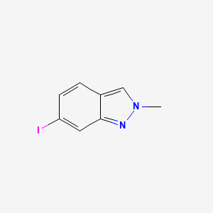 6-iodo-2-methyl-2H-indazole structure, CAS 1216387-68-6