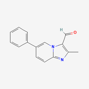 2-Methyl-6-phenyl-imidazo[1,2-a]pyridine-3-carbaldehyde structure, CAS 728864-59-3