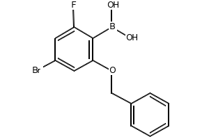 6-Benzyloxy-4-bromo-2-fluorophenylboronicacid structure, CAS 1264175-59-8