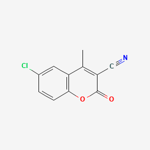 6-Chloro-3-cyano-4-methylcoumarin structure, CAS 56394-24-2