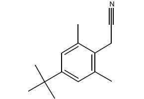 2,6-Dimethyl-4-tert-butylbenzeneacetonitrile structure, CAS 84803-57-6