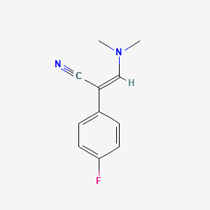3-(Dimethylamino)-2-(4-fluorophenyl)acrylonitrile structure, CAS 320416-88-4