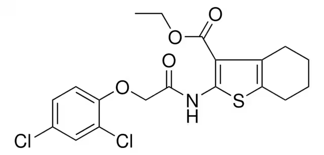 Ethyl2-[2-(2,4-dichlorophenoxy)acetamido]-4,5,6,7-tetrahydrobenzo[b]thiophene-3-carboxylate structure, CAS 67836-06-0