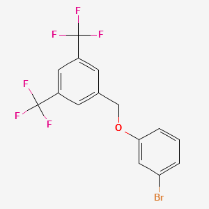 3-(3,5-Bis(trifluoromethyl)benzyloxy)bromobenzene structure, CAS 845866-55-9