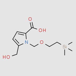 1-[(3,3-dimethyl-3-silabutoxy)methyl]-5-(hydroxymethyl)pyrrole-2-carboxylicacid structure, CAS 1240604-42-5