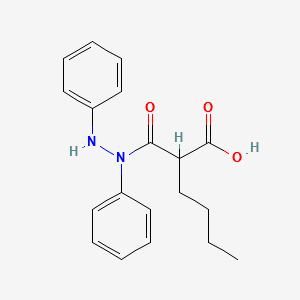 Butylpropanedioicacidmono(1,2-diphenylhydrazide);Bumadizone structure, CAS 3583-64-0