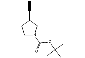 1-Pyrrolidinecarboxylicacid,3-ethynyl-,1,1-dimethylethylester structure, CAS 287193-00-4