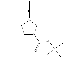 1-Pyrrolidinecarboxylicacid,3-ethynyl-,1,1-dimethylethylester,(3S)- structure, CAS 785051-40-3