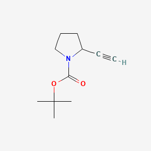 1-Pyrrolidinecarboxylicacid,2-ethynyl-,1,1-dimethylethylester structure, CAS 316141-37-4