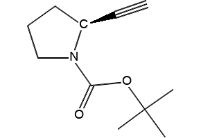 1-Pyrrolidinecarboxylicacid,2-ethynyl-,1,1-dimethylethylester,(2S)- structure, CAS 130495-08-8