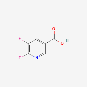 3-Pyridinecarboxylicacid,5,6-difluoro- structure, CAS 851386-33-9