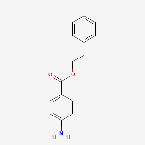 Benzoicacid,4-amino-,2-phenylethylester structure, CAS 65849-70-9