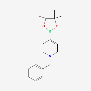 1-benzyl-4-(4,4,5,5-tetramethyl-1,3,2-dioxaborolan-2-yl)-1,2,3,6-tetrahydropyridine structure, CAS 1048976-83-5
