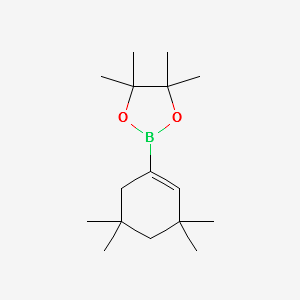 1,3,2-Dioxaborolane,4,4,5,5-tetramethyl-2-(3,3,5,5-tetramethyl-1-cyclohexen-1-yl) structure, CAS 859217-85-9