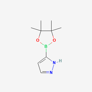 1H-Pyrazole,3-(4,4,5,5-tetramethyl-1,3,2-dioxaborolan-2-yl)- structure, CAS 844501-71-9
