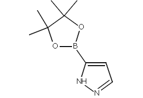 1H-Pyrazole,5-(4,4,5,5-tetramethyl-1,3,2-dioxaborolan-2-yl)- structure, CAS 1086111-17-2