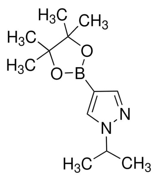 1H-Pyrazole,1-(1-methylethyl)-4-(4,4,5,5-tetramethyl-1,3,2-dioxaborolan-2-yl)- structure, CAS 879487-10-2