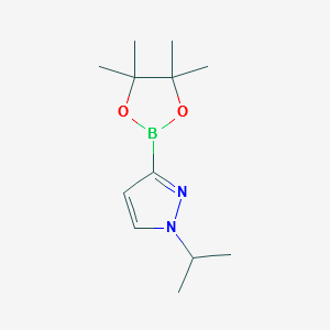 1H-Pyrazole,1-(1-methylethyl)-3-(4,4,5,5-tetramethyl-1,3,2-dioxaborolan-2-yl)- structure, CAS 1071496-88-2