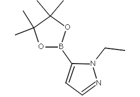 1H-Pyrazole,1-ethyl-5-(4,4,5,5-tetramethyl-1,3,2-dioxaborolan-2-yl)- structure, CAS 1007110-53-3
