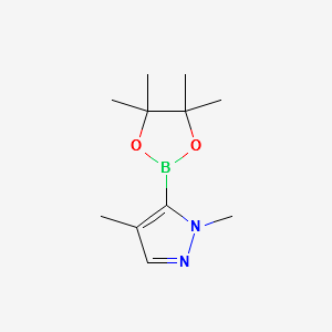 1H-Pyrazole,1,4-dimethyl-5-(4,4,5,5-tetramethyl-1,3,2-dioxaborolan-2-yl)- structure, CAS 1047644-76-7