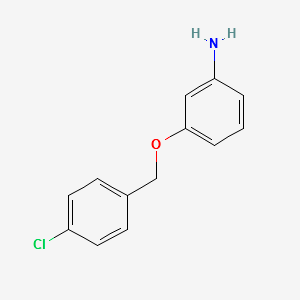 Benzenamine,3-[(4-chlorophenyl)methoxy]- structure, CAS 455280-08-7