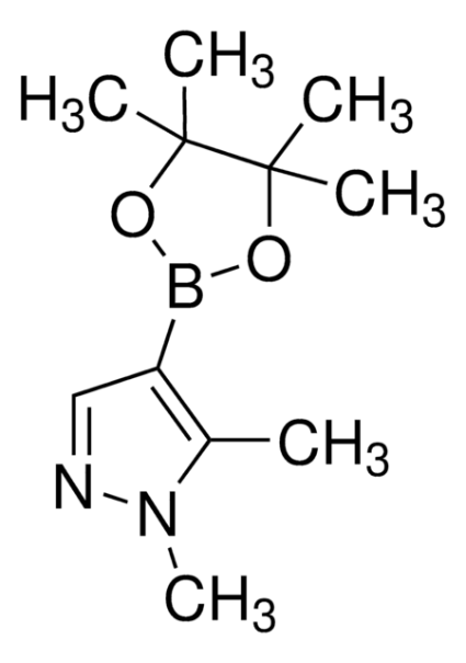 1H-Pyrazole,1,5-dimethyl-4-(4,4,5,5-tetramethyl-1,3,2-dioxaborolan-2-yl)- structure, CAS 1036991-40-8