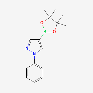 1H-Pyrazole,1-phenyl-4-(4,4,5,5-tetramethyl-1,3,2-dioxaborolan-2-yl)- structure, CAS 1002334-12-4