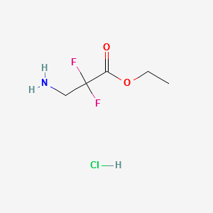 Ethyl2,2-difluoro-3-aminopropanoatehydrochloride structure, CAS 541547-37-9