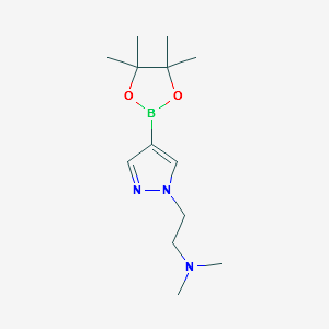 1H-Pyrazole-1-ethanamine,N,N-dimethyl-4-(4,4,5,5-tetramethyl-1,3,2-dioxaborolan-2-yl)- structure, CAS 877149-80-9