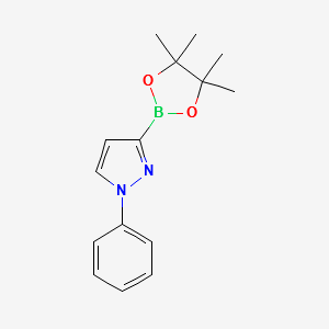 1H-Pyrazole,1-phenyl-3-(4,4,5,5-tetramethyl-1,3,2-dioxaborolan-2-yl)- structure, CAS 1002334-13-5