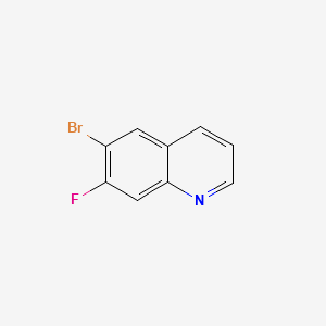 6-Bromo-7-fluoroquinoline structure, CAS 127827-52-5